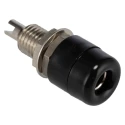 Schutzinger Black Female Banana Socket 4 mm Connector, Solder Termination, 20A, Nickel Plating IBU401/SW