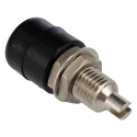 Schutzinger Black Female Banana Socket 4 mm Connector, Solder Termination, 20A, Nickel Plating IBU401/SW