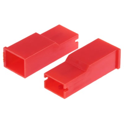 TE Connectivity Polyamide Positive Lock .250 1 Way Red Crimp Terminal Housing 24.26mm 154719-2