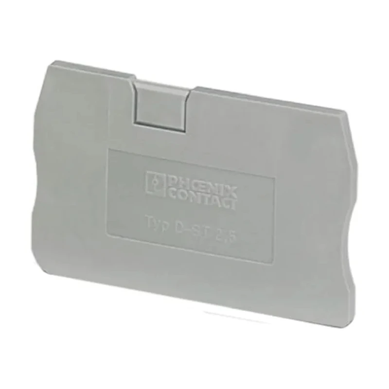 Phoenix Contact D-ST Series Grey Polyamide End Cover for Use with DIN Rail Terminal Blocks 3030417