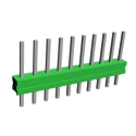 TE Connectivity AMPMODU MOD II Series Straight Through Hole Pin Header, 10 Contact(s), 2.54 mm Pitch, 1 Row 1-825433-0