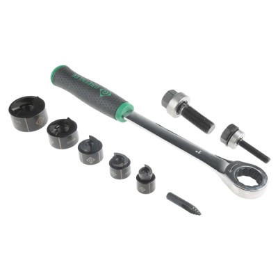 Greenlee 10 Piece Punch & Die Set ISO 16/20/25/32/40 Circular Hole Sizes Manual Operation Slug Buster Series 50366920