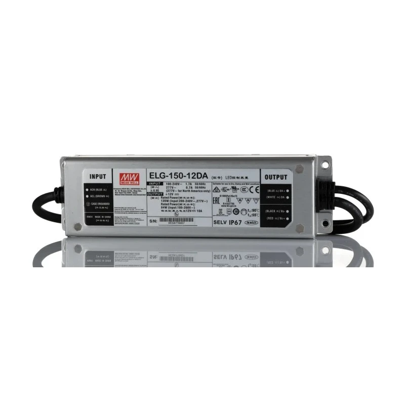 MEAN WELL 12V 120W 900mA IP67 1 Output DALI LED Driver 