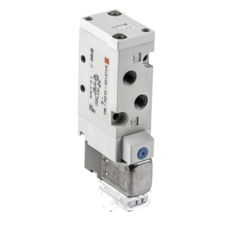SMC Pneumatic Solenoid Valve 5/2 Solenoid/Spring, Metric M5 Port, 24V DC, 0.7 MPa Max Pressure SYJ5000