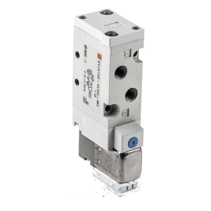 SMC Pneumatic Solenoid Valve 5/2 Solenoid/Spring, Metric M5 Port, 24V DC, 0.7 MPa Max Pressure SYJ5000