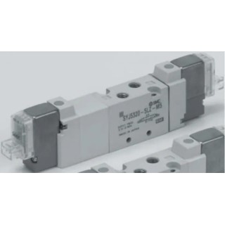 SMC Pneumatic Solenoid Valve 5/2 Solenoid Metric 24V DC Die Cast Aluminium Body SYJ5000 