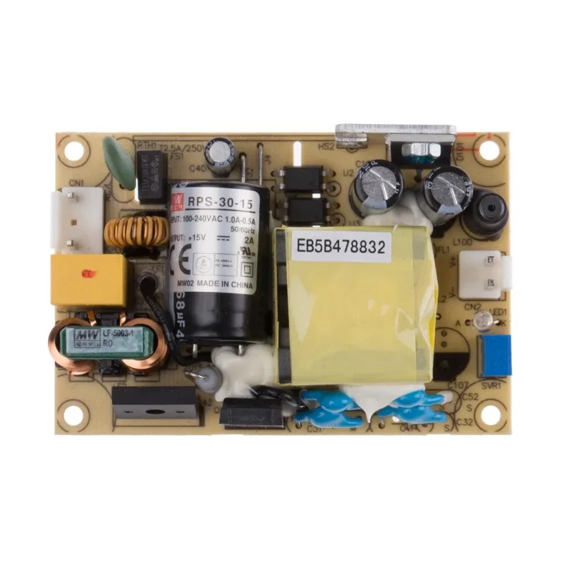 MEAN WELL RPS-30-15 Switching Power Supply 15V DC 30W 2A Output PCB Mount RPS-30-15