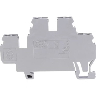 WAGO 870 Series Terminal Block Grey, 2-Level, Cage Clamp, 2.5mm², 500V, 24A Current 870-501