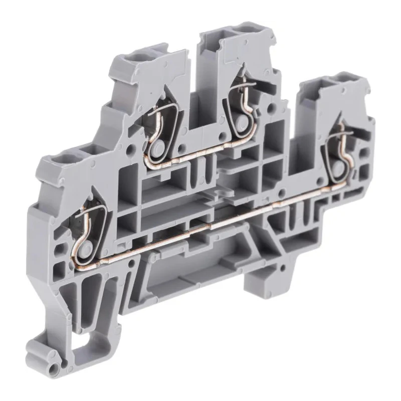 WAGO 870 Series Terminal Block Grey, 2-Level, Cage Clamp, 2.5mm², 500V, 24A Current 870-501