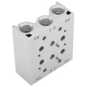 SMC Pneumatic Manifold 2 Station G Connection Die Cast Aluminium SS5YJ7