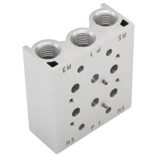 SMC Pneumatic Manifold 2 Station G Connection Die Cast Aluminium SS5YJ7