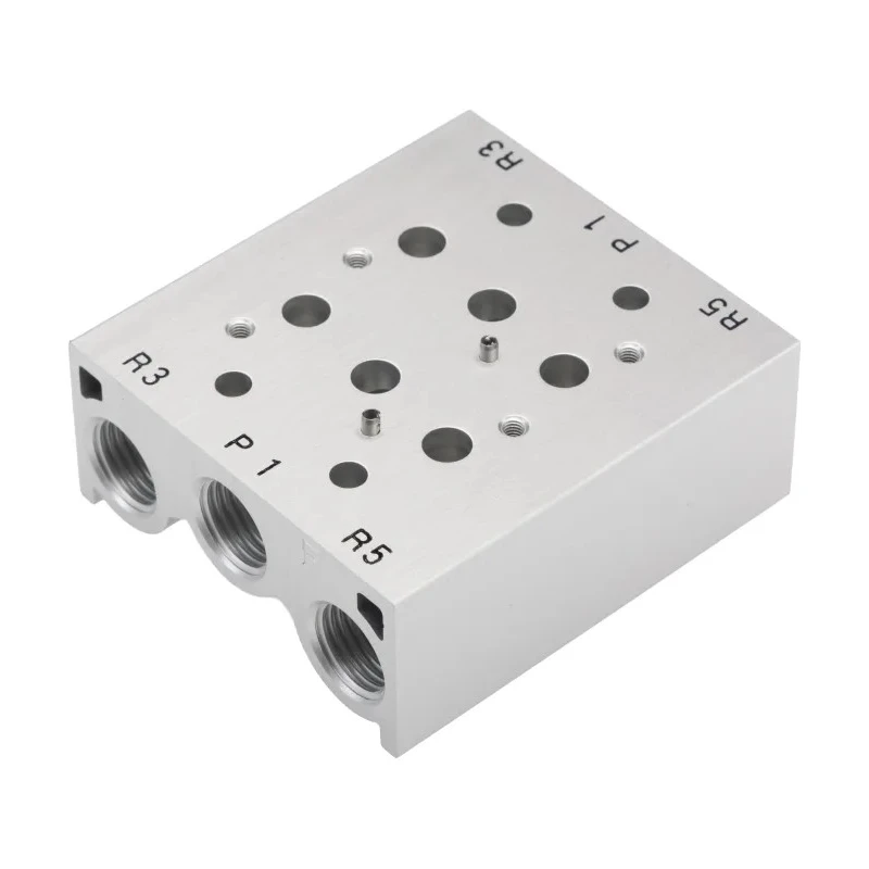 SMC Pneumatic Manifold 2 Station G Connection Die Cast Aluminium SS5YJ7