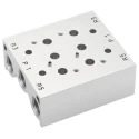 SMC Pneumatic Manifold 2 Station G Connection Die Cast Aluminium SS5YJ7