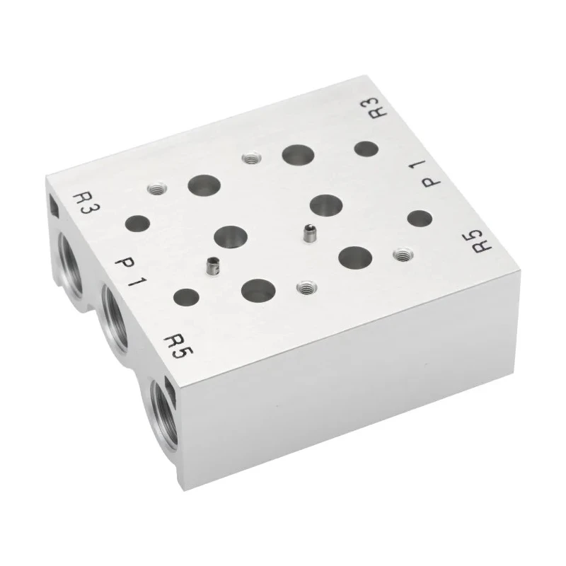 SMC Pneumatic Manifold 2 Station G Connection Die Cast Aluminium SS5YJ7