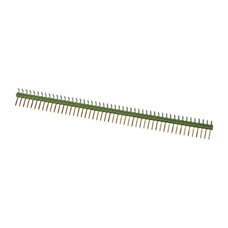 TE Connectivity AMPMODU MOD II Series Right Angle Through Hole Pin Header 50 Contacts 2.54 mm Pitch 1 Row 5-825437-0