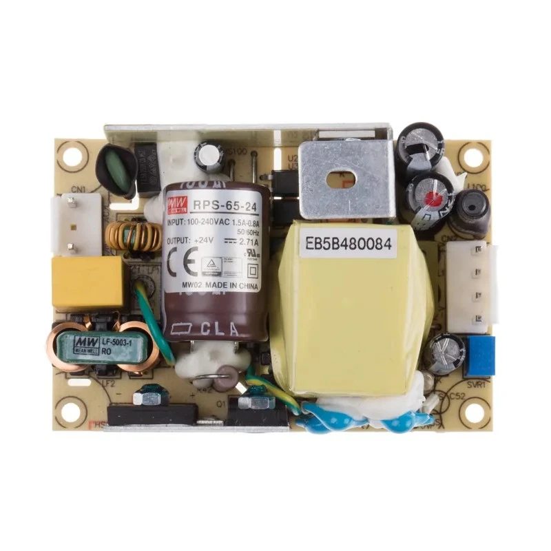 MEAN WELL RPS-65-24 Switching Power Supply 24V DC 65W 80-264V AC Input PCB Mount RPS-65-24