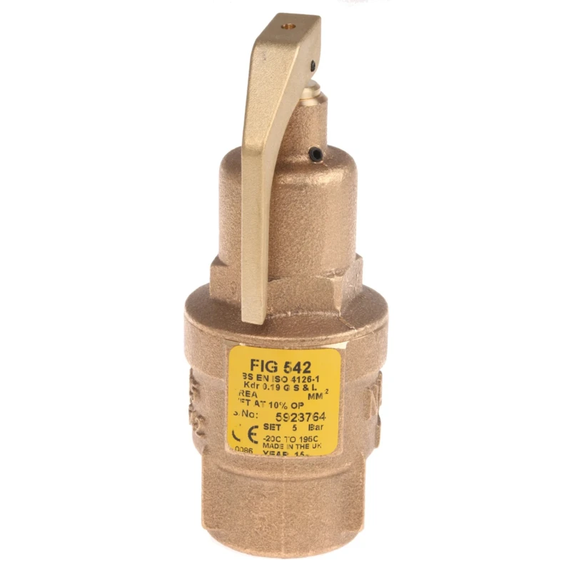Nabic Valve Safety Products Pressure Relief Valve 5 Bar 1 in BSP Threaded N-542-025 5 BAR