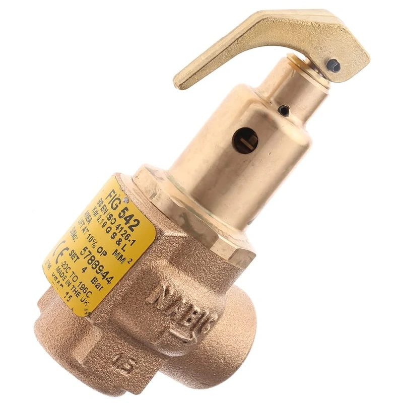 Nabic Valve Safety Products 4 bar Pressure Relief Valve Bronze Body Threaded Inlet 1/2 in Outlet 1/2 in BSP N-542-015 4 BAR