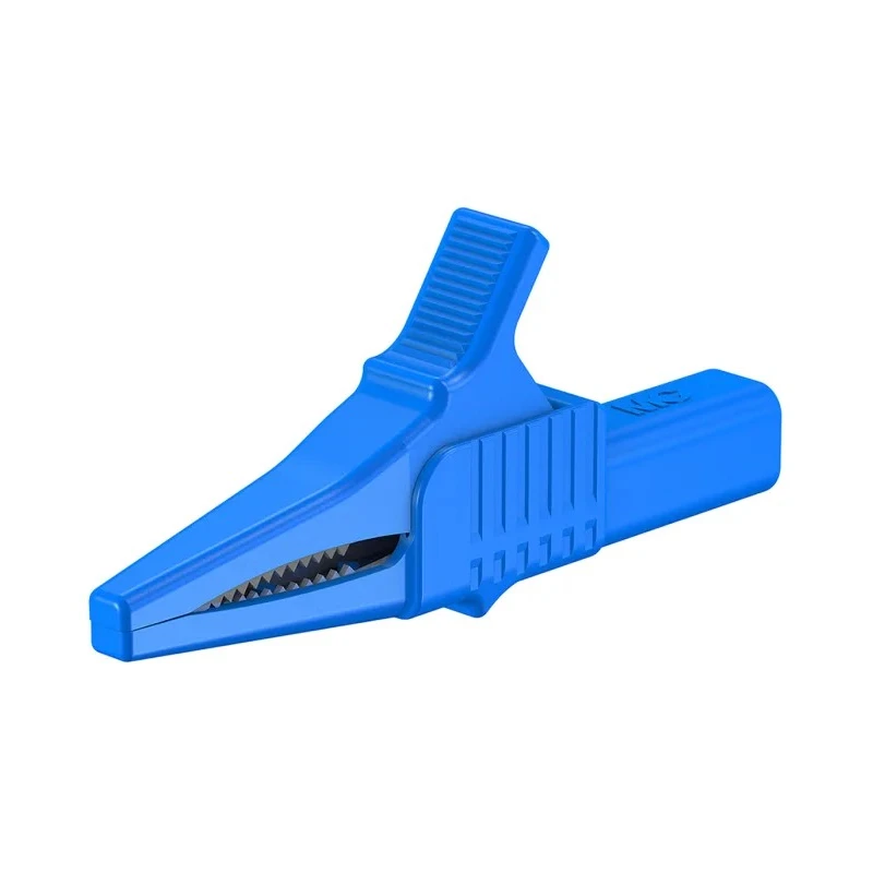 Staubli Blue Crocodile Clip Brass Contact Insulated 32A Jaw Opening 20mm 66.9755-23