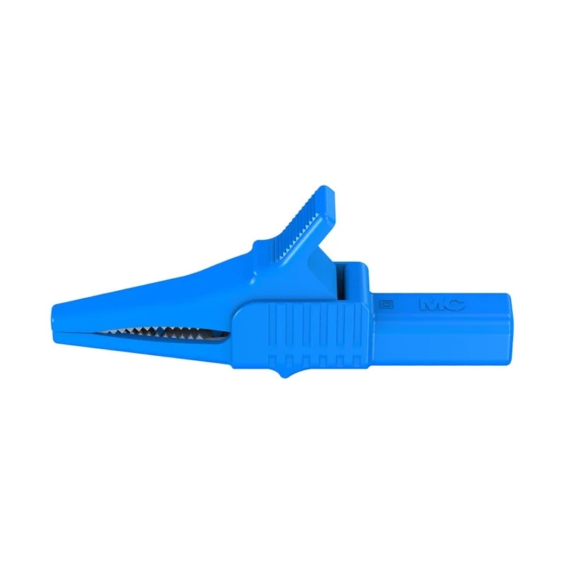 Staubli Blue Crocodile Clip Brass Contact Insulated 32A Jaw Opening 20mm 66.9755-23