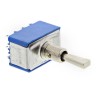 APEM Panel Mount Toggle Switch On-Off-On 4PDT 4A 30 V dc 250 V ac Brass Actuator 5669A9