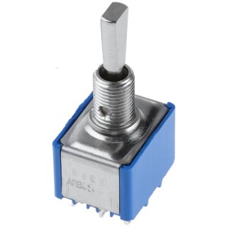 APEM Toggle Switch Panel Mount On-Off-On 3PDT 4A Solder Terminal 30 V dc 250 V ac 5659A9