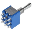 APEM Toggle Switch Panel Mount On-Off-On 3PDT 4A Solder Terminal 30 V dc 250 V ac 5659A9