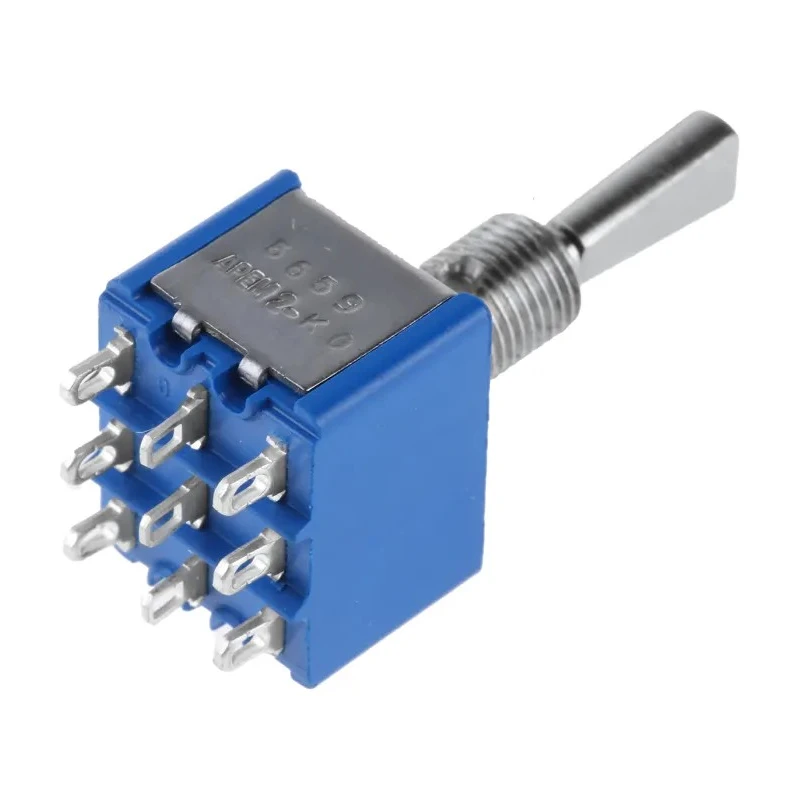 APEM Toggle Switch Panel Mount On-Off-On 3PDT 4A Solder Terminal 30 V dc 250 V ac 5659A9