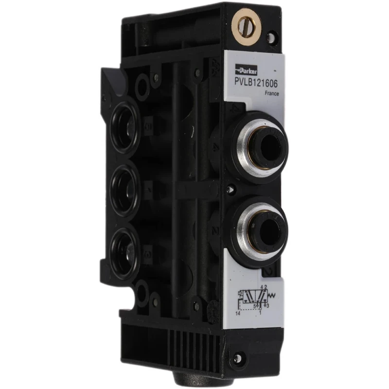 Parker Pneumatic Solenoid Valve Pilot/Spring BSP, NPT Connection, 5 Ports, 10 bar Pressure PVL-B121606