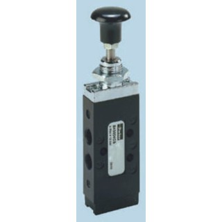 Parker Pneumatic Manual Control Valve 43 Series, Button Control, G 1/8 Port Size, 10 bar Pressure, Anodised B43004BXS