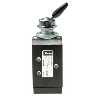 Parker Pneumatic Manual Control Valve Lever Actuated 3/2 Port G 1/8 Thread 10 bar 510L/min B43003LS