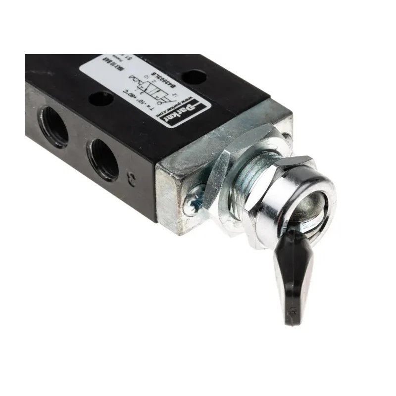 Parker Pneumatic Manual Control Valve Lever Actuated 3/2 Port G 1/8 Thread 10 bar 510L/min B43003LS