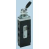 Parker Lever Pneumatic Manual Control Valve B43 Series, G 1/8 Thread Size, 5/2 Valve Function, Die Cast Zinc Body B43004LS