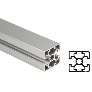 Bosch Rexroth Silver Aluminium Strut Profile 45 x 45 mm 10 mm Groove, 3 m Length, Series MGE 13.2 3842992403/3000