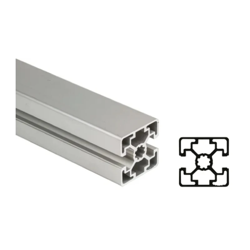 Bosch Rexroth Silver Aluminium Strut Profile 45 x 45 mm 10 mm Groove, 3 m Length, Series MGE 13.2 3842992403/3000