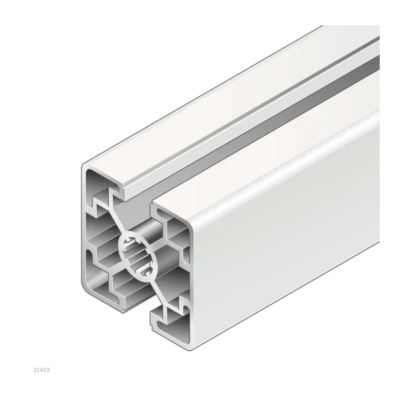 Bosch Rexroth Silver Aluminium Strut Profile 45 x 45 mm 10 mm Groove, 3 m Length, Series MGE 13.2 3842992403/3000