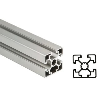 Bosch Rexroth Silver Aluminium Strut Profile 45 x 45 mm 10 mm Groove 2 m Length Series MGE 13.2 3842992404/2000