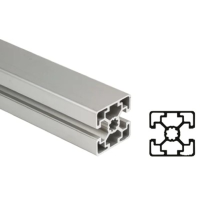 Bosch Rexroth Silver Aluminium Strut Profile 45 x 45 mm 10 mm Groove, 2 m Length, Series MGE 13.2 3842992403/2000
