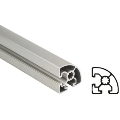 Bosch Rexroth Silver Aluminium Strut Profile 45 x 45 mm 10 mm Groove, 2 m Length, Series MGE 13.2 3842992897/2000