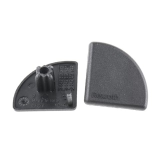 Bosch Rexroth Black Polypropylene Round Tube Plug for 30 mm Strut Profile with 8 mm Groove 3842548777