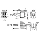 APEM Toggle Switch PCB Mount On-On DPST Through Hole Terminal 220V 15.75mm 98199/13