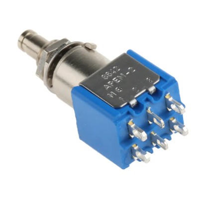APEM 8000 Series Miniature Push Button Switch Momentary Panel Mount DPDT 6.5 mm Cutout 125 V 4A 8642A