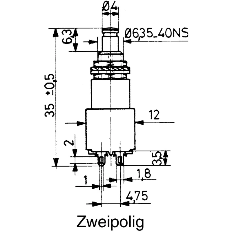 APEM 8000 Series Miniature Push Button Switch, Latching, Panel Mount, 6.5 mm Cutout, DPDT 8646A