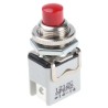 APEM 1200 Series Push Button Switch, Momentary, Panel Mount, 12.2 mm Cutout, SPST, Red Actuator 1212C RED