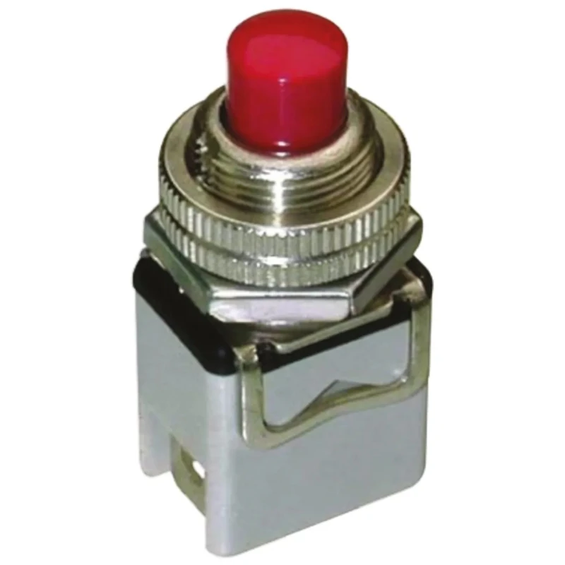 APEM 1200 Series Push Button Switch, Momentary, Panel Mount, 12.2 mm Cutout, SPST, Red Actuator 1212C RED