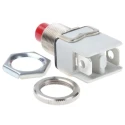 APEM 1200 Series Push Button Switch, Momentary, Panel Mount, 12.2 mm Cutout, SPST, Red Actuator 1212C RED