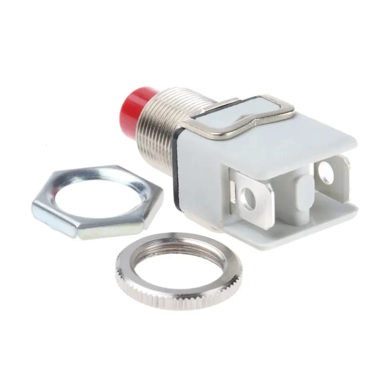 APEM 1200 Series Push Button Switch, Momentary, Panel Mount, 12.2 mm Cutout, SPST, Red Actuator 1212C RED