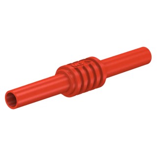 Staubli Red Banana Coupler with Brass Contacts and Nickel Plating 66.9123-22