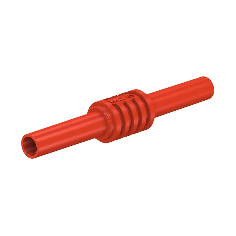 Staubli Red Banana Coupler with Brass Contacts and Nickel Plating 66.9123-22