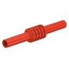 Staubli Red Banana Coupler with Brass Contacts and Nickel Plating 66.9123-22